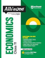 Load image into Gallery viewer, Arihant All in One Economics Class 11 for CBSE Exams 2025-26 | Simplified Theory, Topicwise Illustrations & Practice Questions, All Types of Exam Pattern Questions, CBQs, MCQs, Case Based, Sample Question Papers, Mind Maps