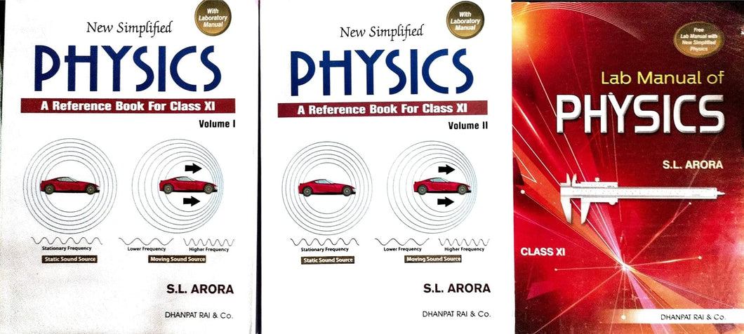 New Simplified Physics : A Reference Book for Class 11 Examination 2024-25(Vol. 1 & 2)