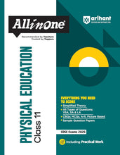 Load image into Gallery viewer, Arihant All in One Physical Education Class 11 for CBSE Exams 2025-26 | Revised Edition as per latest syllabus | Simplified Theory, All Types of Exam Pattern Questions, CBQs, MCQs, A-R, Case Based, Sample Question Papers, Practical Work