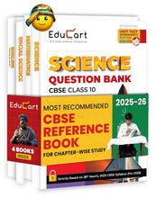 Load image into Gallery viewer, Educart CBSE Question Bank Class 10 Bundle - Science, Mathematics, Social Science and English on New Syllabus 2025-26 (Introducing Unit Test Worksheets for 2026 Boards)