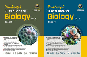 Pradeep’s A Text Book of Biology for Class 11 (Vol. 1 & 2) - Examination 2023-24