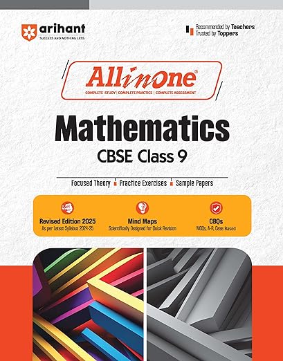 All In One Mathematics CBSE Class 9th Based On Latest NCERT For CBSE Exams 2025 | Mind map | All type of Questions, MCQs, Extract Based, VSA, SA & LA