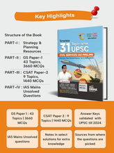Load image into Gallery viewer, Disha 31 Topic-wise UPSC Civil Services IAS Prelims Previous Year Solved Papers 1 & 2 (1995 - 2025) by Mrunal Patel 16th Edition | General Studies & Aptitude (CSAT) PYQs Question Bank for 2026 Exam