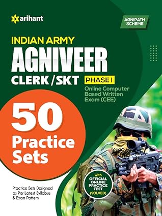 Indian Army Agniveer Clerk / SKT Phase 1 Exam 50 Practice Sets-(2023-2024)