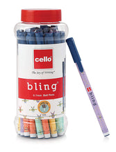 Load image into Gallery viewer, Cello Bling Pastel Ball Pens (25 Pens Jar - Blue)