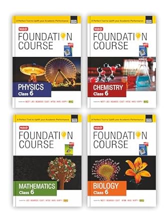 MTG Foundation Course Class 6 Physics, Chemistry, Mathematics & Biology Book (Set of 4) For IIT JEE, NEET, NSO Olympiad, NTSE, NVS, KVPY & Boards Exam | Based on NCERT Latest Pattern 2024-25