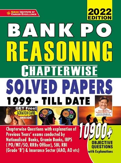 Kiran Bank Po Reasoning Chapterwise Solved Papers 1999 Till Date (English Medium) (3716)
