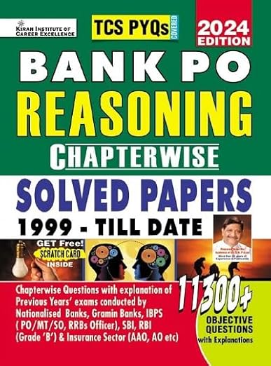 Bank PO Reasoning Chapterwise Solved Papers 1999 Till Date 2024 Edition TCS PYQs Covered 11300+ Objective Questions (English Medium) (4872)