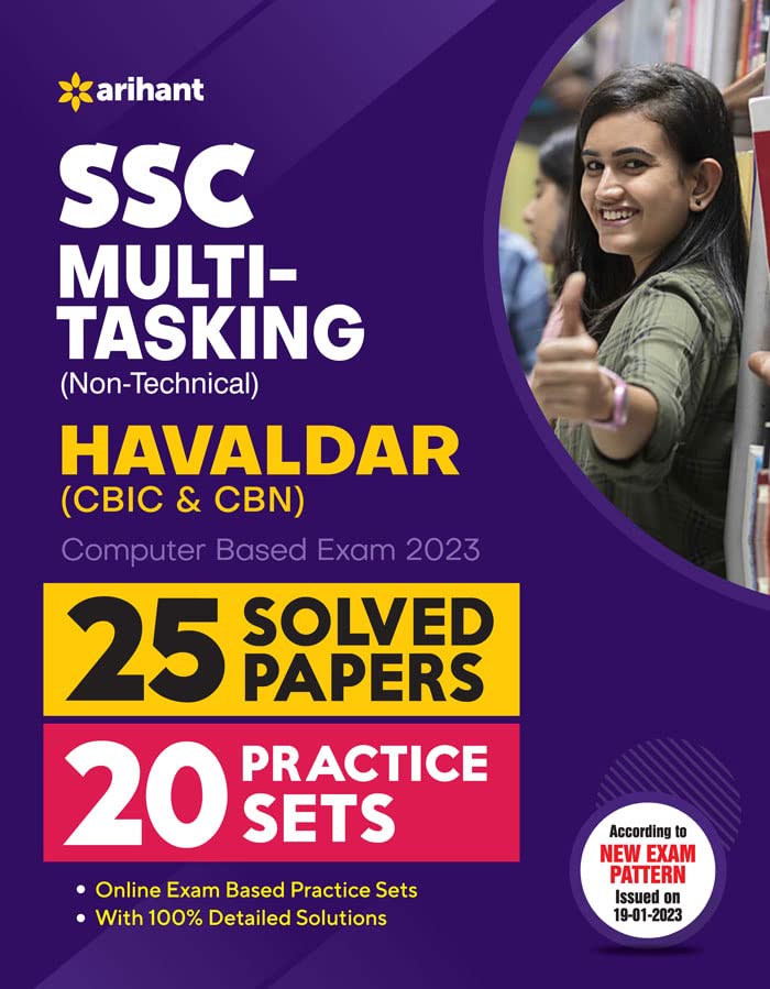 SSC Multi Tasking Non Technical Hawaldar 20 Practice Sets and 25 Solved Papers 2023