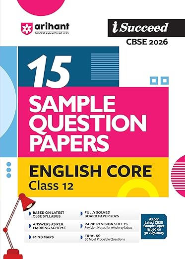 Arihant i-Succeed 15 Sample Question Papers English Core Class 12th | For CBSE Exams 2026