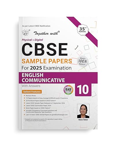 Together with CBSE EAD Sample Paper Class 10 English Communicative (Physical + Digital) for Board Exam 2025