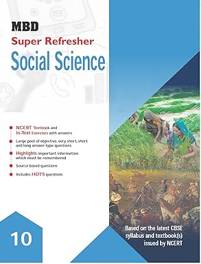 MBD Super Refresher Social Science Class 10, NCERT Based Reference Book with Test Papers, CBSE Syllabus New Edition 2025-26