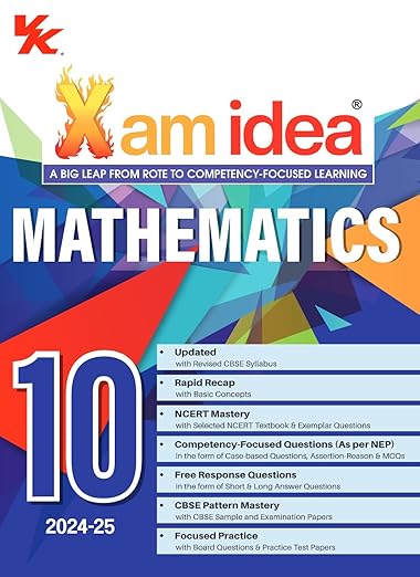 Xam idea Mathematics Class 10 Book | CBSE Board | Chapterwise Question Bank | Based on Revised CBSE Syllabus | NCERT Questions Included | 2024-25 Exam