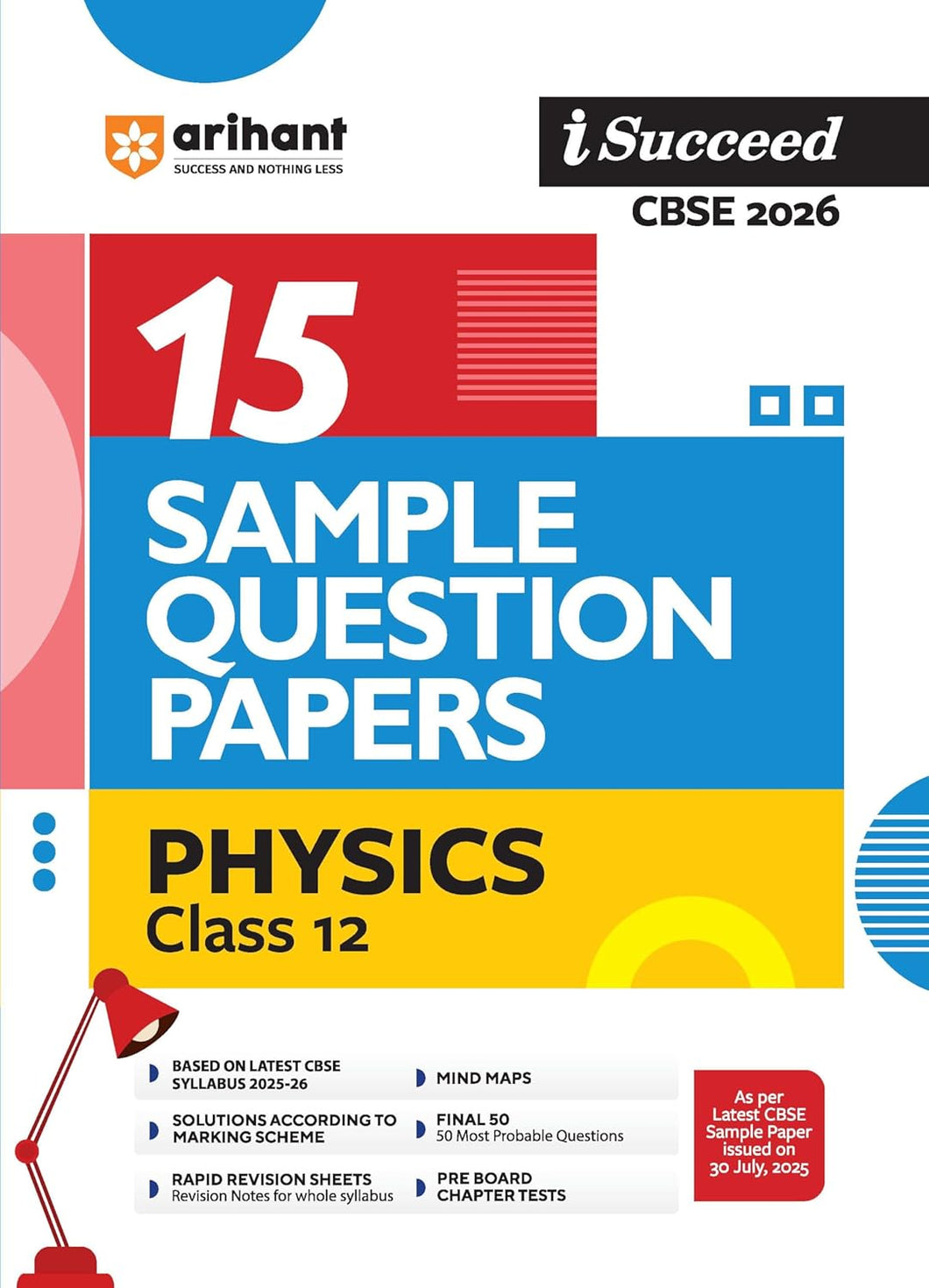 Arihant i-Succeed 15 Sample Question Papers Physics Class 12th I For CBSE Exams 2026