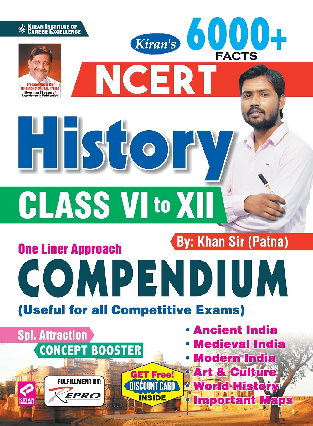 Kiran NCERT History Class VI to XII Compendium(English Medium)(3280)