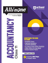Load image into Gallery viewer, Arihant All in One Accountancy Class 11 for CBSE Exams 2025-26 | Simplified Theory, Topicwise Illustrations &amp; Practice Questions, All Types of Exam Pattern Questions, CBQs, MCQs, A-R, Case Based, Sample Question Papers, Mind Maps
