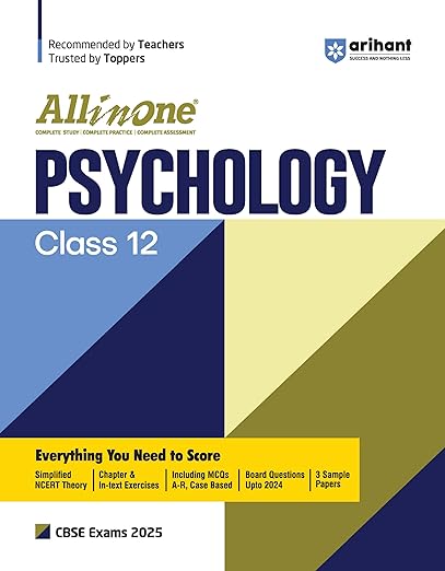 All In One Psychology Class 12 Based On Latest NCERT For CBSE Exams 2025 | Mind map in each chapter | Clear & Concise Theory | Intext & Chapter Exercises | Sample Question Papers