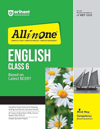 Arihant All In One English Class 6th Based On Latest NCERT For CBSE Exams 2025 | Mind map | All type of Questions, MCQs, Extract Based, VSA, SA & LA