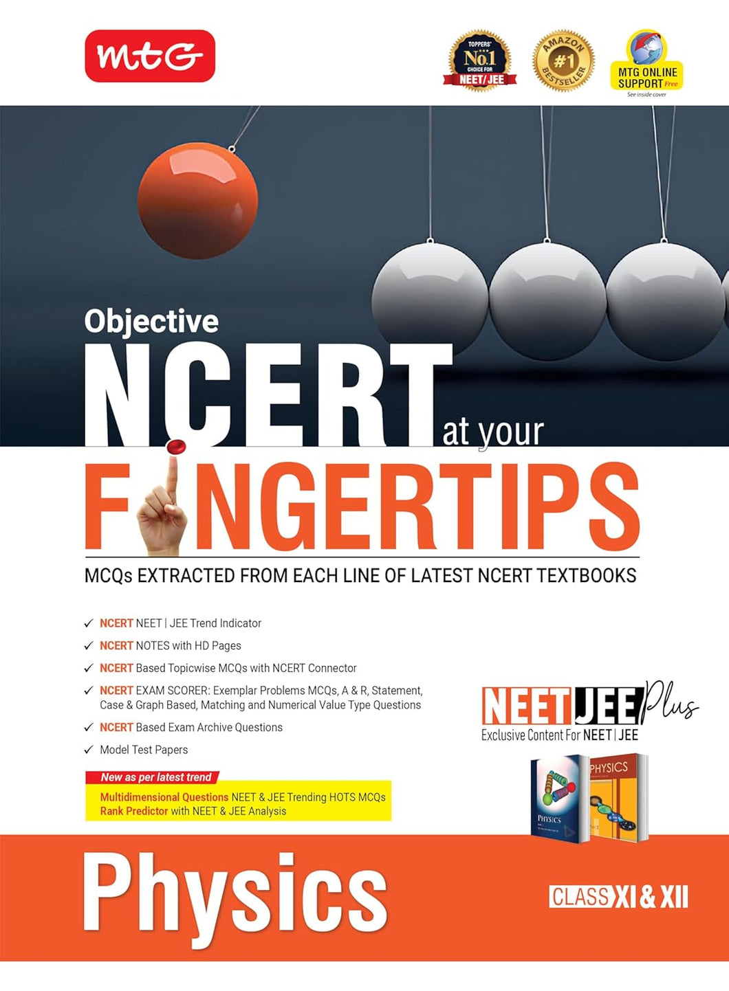 MTG Objective NCERT at your FINGERTIPS Physics For 2025-2026 Exam - NCERT NEET/JEE Trend Indicator, HOTS MCQs, Rank Predictor & Notes with HD Pages | NEET & JEE Books (Based on NCERT Latest Pattern)