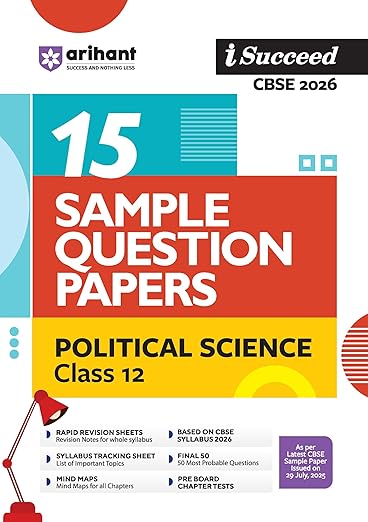 Arihant i-Succeed 15 Sample Question Papers Political Science Class 12th | For CBSE Exams 2026