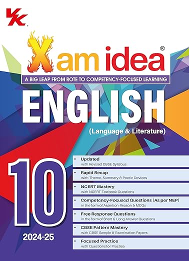 Xam idea English (Language & Literature) Class 10 Book | CBSE Board | Chapterwise Question Bank | Based on Revised CBSE Syllabus | NCERT Questions Included | 2024-25 Exam