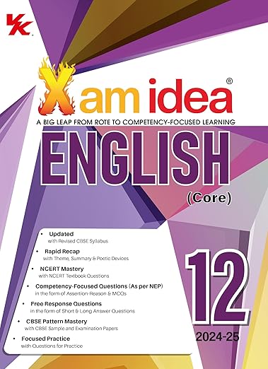 Xam idea English (Core) Class 12 Book | CBSE Board | Chapterwise Question Bank | Based on Revised CBSE Syllabus | NCERT Questions Included | 2024-25 Exam