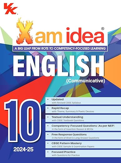 Xam idea English (Communicative) Class 10 Book | CBSE Board | Chapterwise Question Bank | Based on Revised CBSE Syllabus | NCERT Questions Included | 2024-25 Exam