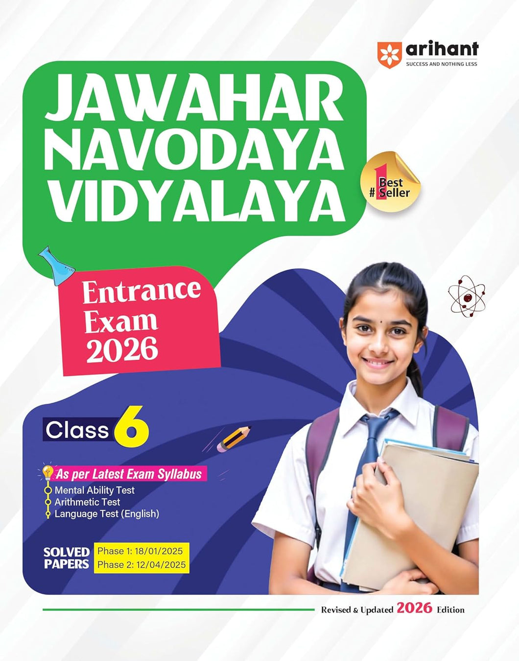 Arihant Jawahar Navodaya Vidhyalaya Class 6th Entrance Exam 2026 | Solved Papers (Phase-I) & (Phase-II) | English Medium
