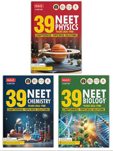 Three books on Neet Physics, Chemistry, and Biology with a 2026-27 edition label.