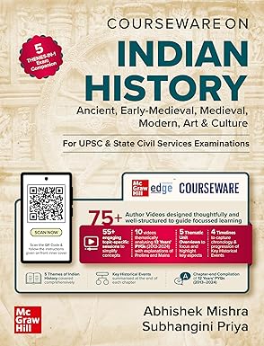 Indian History Courseware (English) for UPSC CSE 2025-26 by Abhishek Mishra and Subhangini Priya | Civil Services Exam – Prelims & Mains | State PSCs/PCS Exams | Chapter-wise 12 Years’ Online Prelims & Mains PYQs (2013–2024) |