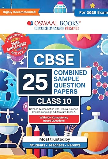 Oswaal CBSE 25 Combined Sample Question papers Class 10 Books Science Mathematics Standard Social Science English Language and Literature Hindi-A (For 2025 Exam)