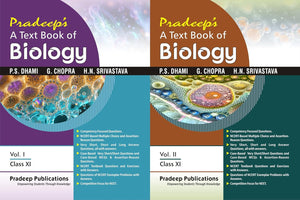 Pradeep’s A Text Book of Biology for Class 11 (Vol. 1 & 2) - Examination 2026-27 - Booksfy
