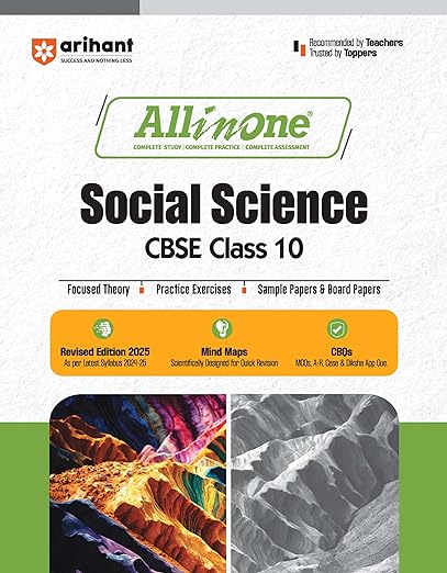 All In One Social Science CBSE Class 10th Based On Latest NCERT For CBSE Exams 2025 | Mind map in each chapter | Clear & Concise Theory | Intext & Chapter Exercises | Sample Question Papers