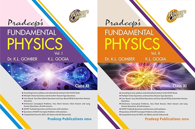 Pradeep's Fundamental Physics for Class 11 (Set of 2 Vol.) For exam 2024-25