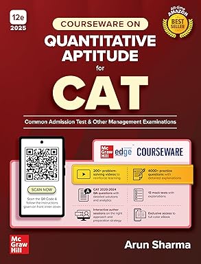 Courseware on Quantitative Aptitude for CAT 2025-26 by Arun Sharma | 12th Edition | CAT/ MBA entrance exam book | Solved Previous Years’ Questions (2020-2024) | 200+ Problem-solving Videos | 4000+ Practice Questions | 13 Full-lengh Mock Test Papers