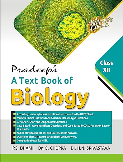 Pradeep's A Text Book of Biology for Class 12 (Examination 2024-25)