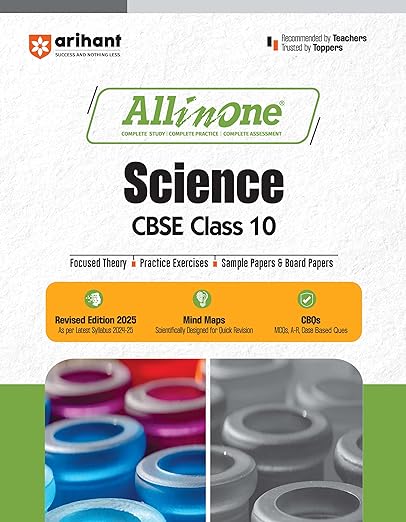 All In One Science CBSE Class 10th Based On Latest NCERT For CBSE Exams 2025 | Mind map in each chapter | Clear & Concise Theory | Intext & Chapter Exercises | Sample Question Papers