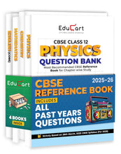 Load image into Gallery viewer, Educart CBSE Question Bank Class 12 2025-26 Physics, Chemistry, Mathematics and English (Includes Past Years Solved Questions) Set of 4 Books
