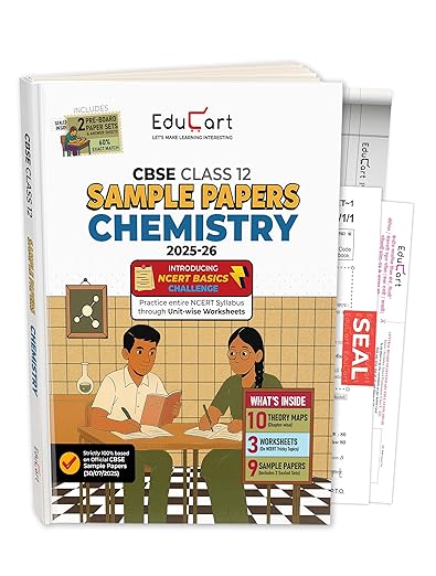 Educart CBSE Sample Paper Class 12 2025-26 – Chemistry (Based on latest CBSE Sample Papers Released on 30-07-25) For 2026 Board Exam