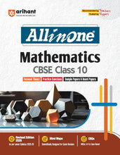 Load image into Gallery viewer, Arihant All in One Mathematics Class 10 for CBSE Exams 2025-26 | Revised Edition as per latest syllabus | Simplified Theory, All Types of Exam Pattern Questions, CBQs, Sample Question Papers, Mind Maps, Topic &amp; Chapter Exercises, Activities, Board Papers
