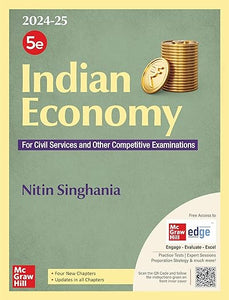 Indian Economy (English) | 5th Edition | UPSC | Civil Services Exam | State Administrative Exams | McGraw Hill Edge Access: 2 Full length Mock Tests & Chapter-wise Practice Tests