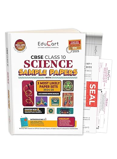 Educart CBSE Science Class 10 Sample Papers 2024-25 (With exclusive CBSE Mock Booklets for 2025 Exam)