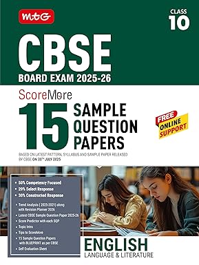 MTG CBSE Class 10 ScoreMore 15 Sample Papers English Language & Literature Book For 2025-2026 Board Exam | Chapter-wise Competency-Based Questions (CBQs) | Based on Latest CBSE Pattern & Syllabus