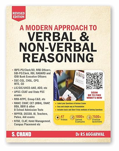 A Modern Approach To Verbal & Non-Verbal Reasoning by Dr. R.S. Aggarwal