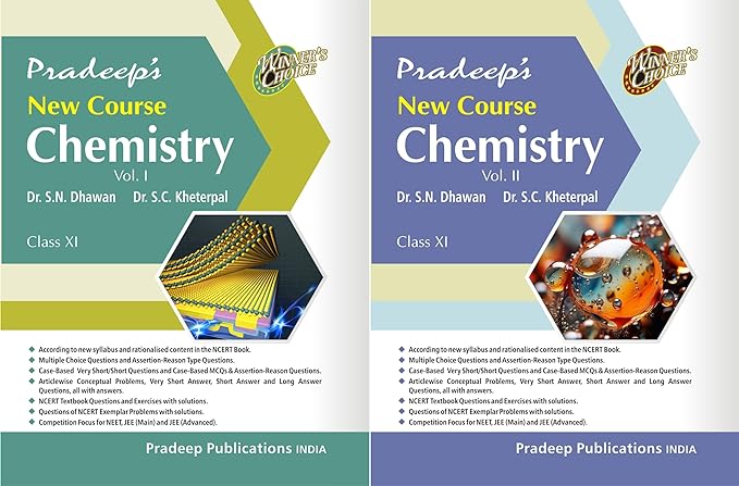 Pradeep's New Course Chemistry for Class 11 (Vol. 1 & 2) Examination 2024-25