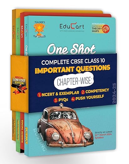 Educart CBSE Class 10 One Shot Question Bank Science, Mathematics, Social Science and English (4 Book Bundle)