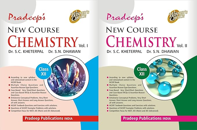 Pradeep's New Course Chemistry for Class 12 (Vol. 1 & 2) Examination 2024-25