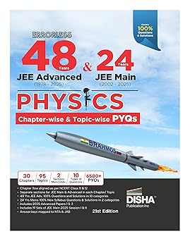 Disha Errorless 48 Years JEE Advanced (1978 - 2025) & 24 Year JEE Main (2002 - 2025) PHYSICS Chapter-wise & Topic-wise PYQs Book 21st Edition | Solved Papers Question Bank in NCERT Flow for JEE 2026