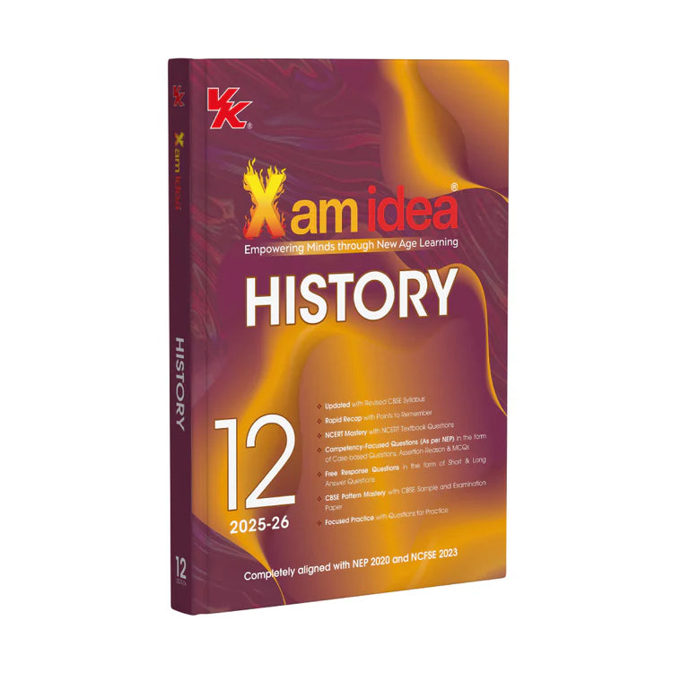 Xam idea History Book Class 12 | CBSE Board | Chapterwise Question Bank | 2025-26 Exam