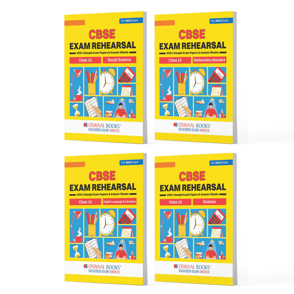 CBSE Exam Rehearsal Class 10 (Set of 4 Books) Maths Standard, Science, Social Science & English